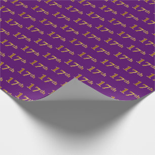 Papel De Presente Roxo, evento do ouro do falso 17o (décimo sétimo
