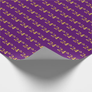 Papel De Presente Roxo, evento do ouro do falso 24o (vigésimo