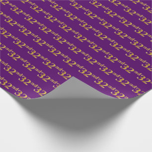 Papel De Presente Roxo, evento do ouro do falso 3ò (trigésimo