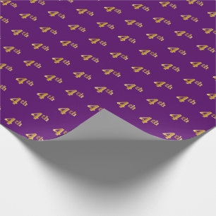 Papel De Presente Roxo, evento do ouro do falso 4o (quarto)