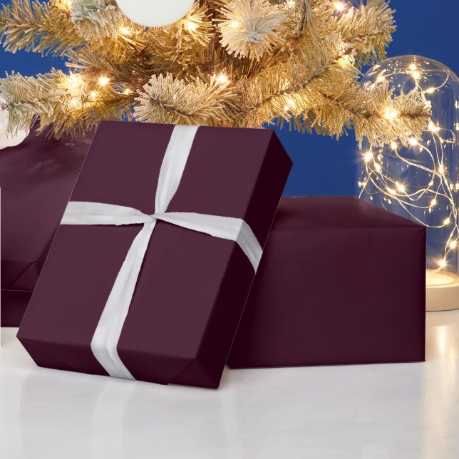 Papel De Presente Roxo profundo de Natal sólido luxuoso escuro (Feriados)