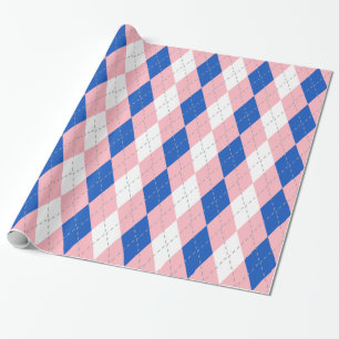 Papel De Presente Roxo Safira Rosa Cinza Escuro Brco XL Argyle