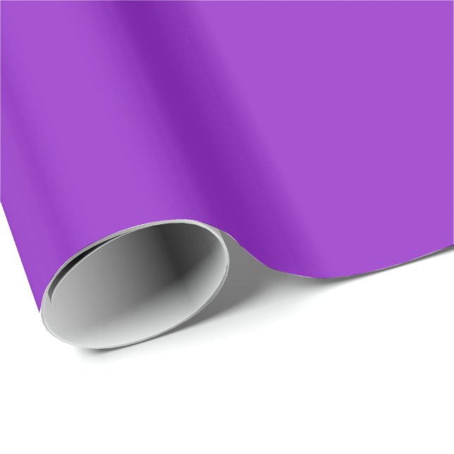 Papel De Presente Roxo Sólido (Ponta do rolo)