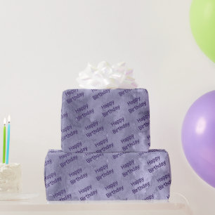Papel De Presente Roxo Stain Birthday