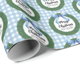 Papel De Presente Rua Aquarela com Arco Azul