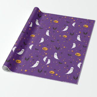 Papel De Presente Rua das celebrações - o Dia das Bruxas (roxo)
