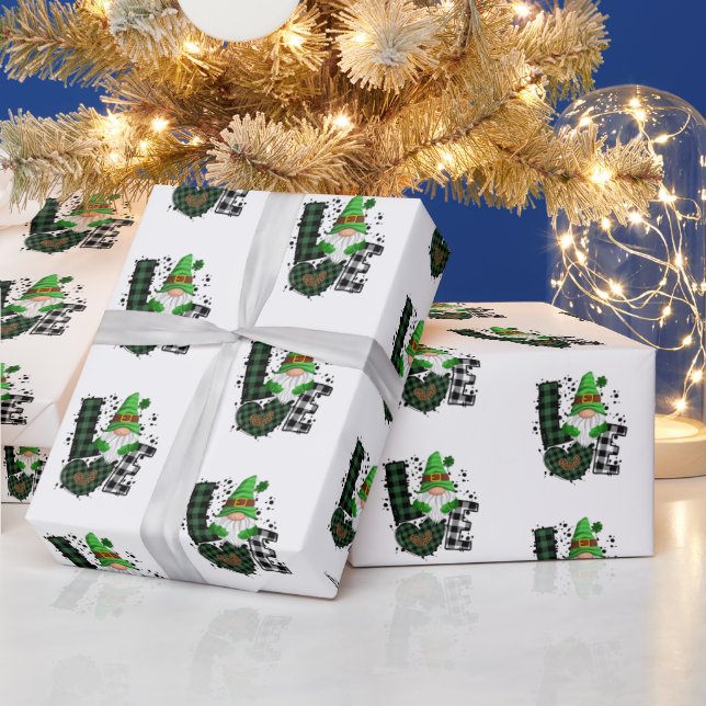Papel De Presente Rua de Shamrock, papel de embrulhamento no dia de  (Feriados)