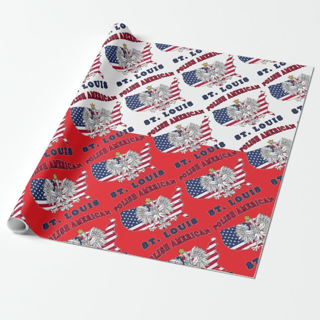 Papel De Presente Rua Louis Missouri Polonês (Desenrolado)