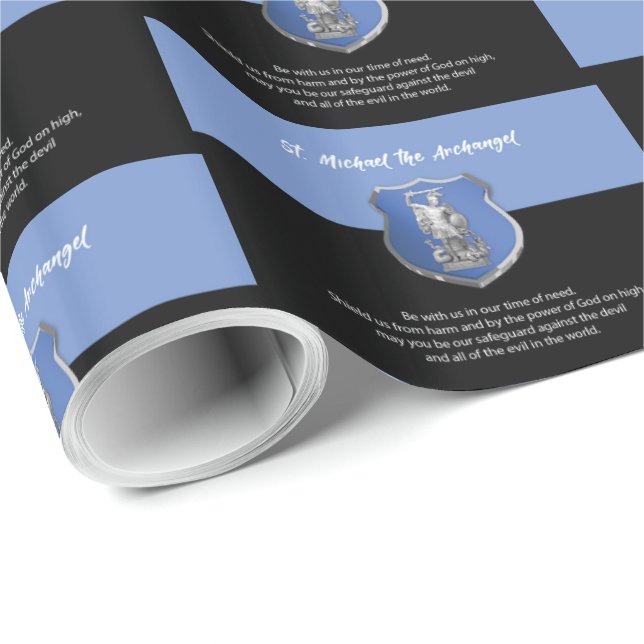 Papel De Presente Rua Michael Archangel Prayer Pensando em você (Ponta do rolo)
