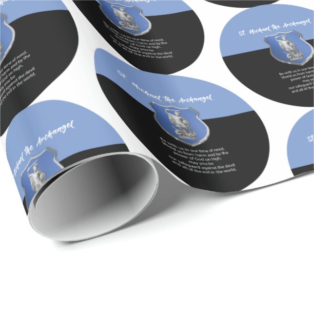 Papel De Presente Rua Michael Archangel Prayer Pensando em você (Ponta do rolo)