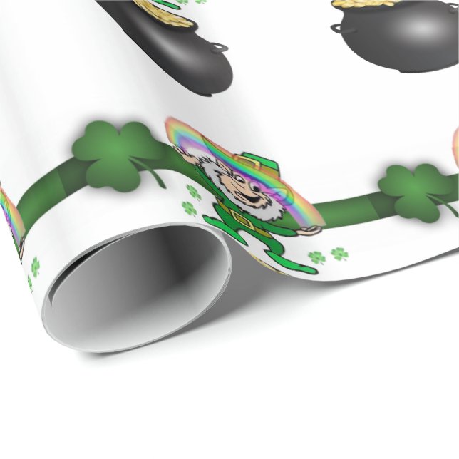 Papel De Presente Rua, papel de embrulhamento no dia de Patrick (Ponta do rolo)