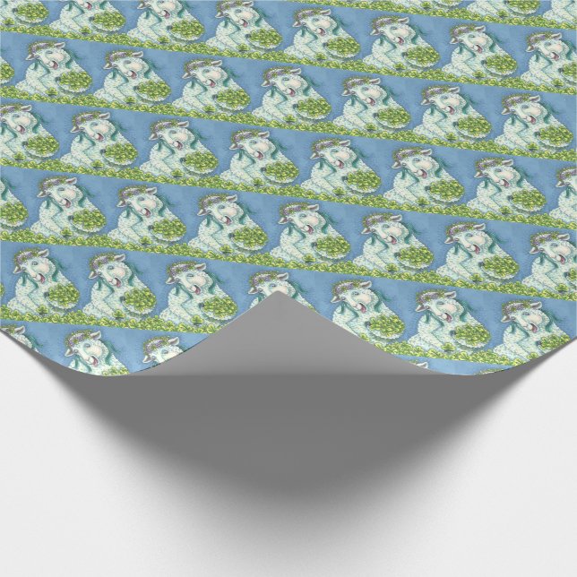 PAPEL DE PRESENTE RUAS. PATRICK'S IRISH EWE & SHAMROCKS WRAPPING PAP (Ponta)