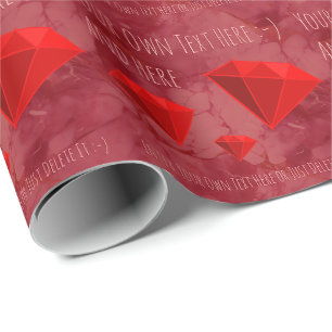 Papel De Presente Ruby Gemstones. Jewelry Gift