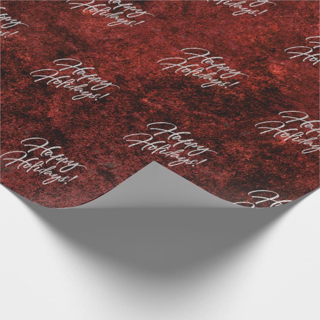 Papel De Presente Ruby Holiday | Glitter Happy Red Garnet Crimson (Ponta)