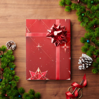 Papel De Presente Ruby Star Gem Wraping Paper