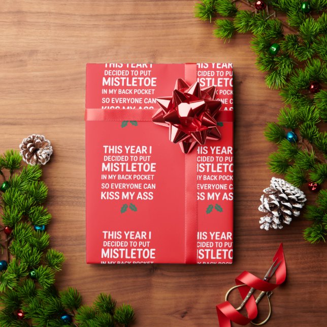 Papel De Presente Rude Natal Engraçado Noel Hilariary Árvore de Nata (Presente de Natal)