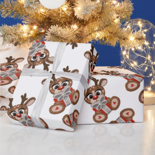 Papel De Presente Rudolph Christmas