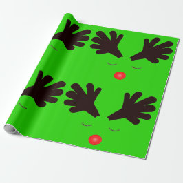 Papel De Presente Rudolph Green Wrappaper