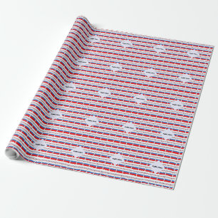 Papel De Presente Rússia Bandeira Russa Personalização Negra Enviada