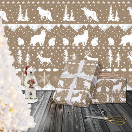 Papel De Presente Russo Kraft Nordic Sweater White Winter