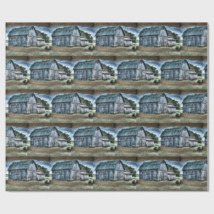 Papel De Presente Rustic Barn