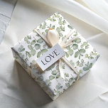 Papel De Presente Rustic Sage Green Eucalyputus Watercolor<br><div class="desc">Adotar o charme da simplicidade rústica com o nosso design de eucalipto, mostrando folhas brancas delicadamente desenhadas à mão e pintadas em aquarela. Este padrão perfeito apresenta uma repetição multidirecional, oferecendo um apelo visual dinâmico. Cada folha de plástico de presentes apresenta uma escala única, garantindo versatilidade para qualquer ocasião, seja...</div>