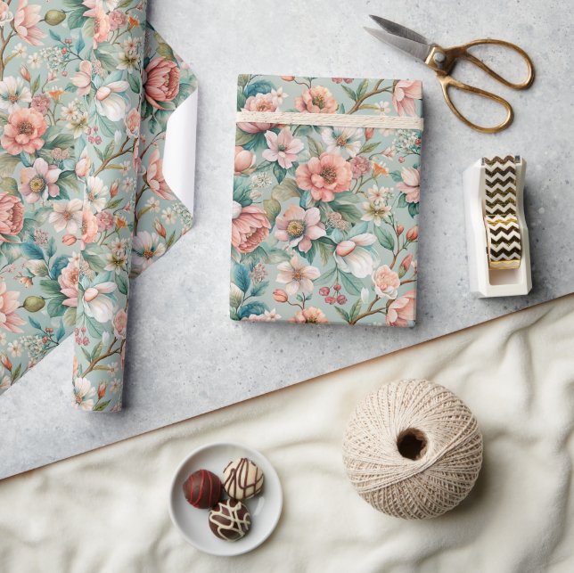 Papel De Presente Rustic, Tea Party (Artesanato)