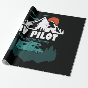 Papel De Presente RV Pilot Camping Motorhome Travel Vacation Gift