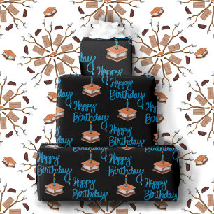 Papel De Presente S’mores Happy Birthday