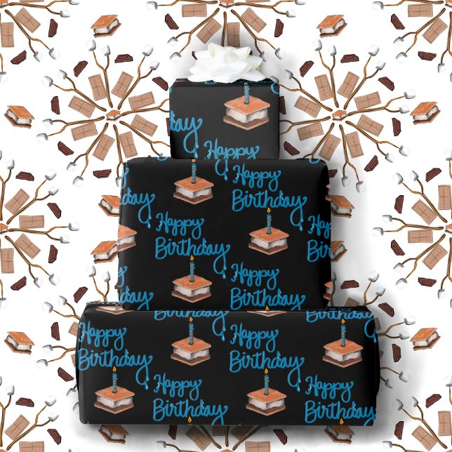 Papel De Presente S’mores Happy Birthday (Criador carregado)