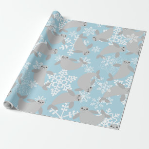 Papel De Presente sabão azul-de-natal