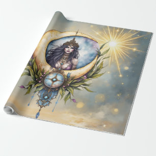 Papel De Presente Sacerdotisa da Lua – Guardiã do Equilíbrio Celesti