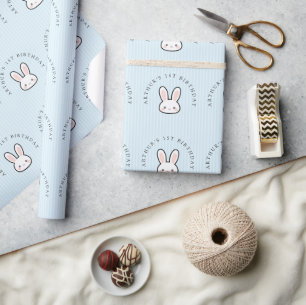 Papel De Presente Saco de aniversário de um ano personalizado para c