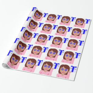 Papel De Presente sacudir de cabelo chanukkah emoji