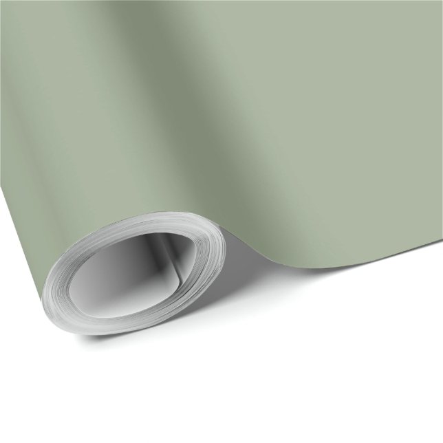 Papel De Presente Sage Green  (Ponta do rolo)