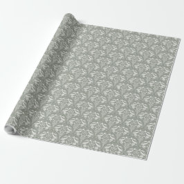 Papel De Presente Sage Green Art Deco | Luxo Costeiro Moderno