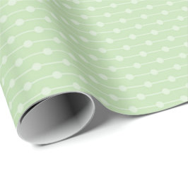 Papel De Presente Sage Green Dotted Line Pattern for Baby Shower,