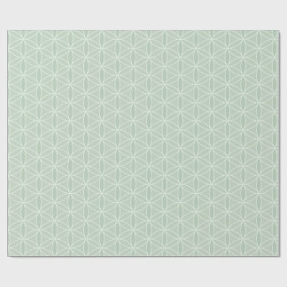 Papel De Presente Sage Green Flower of Life Wrappaper