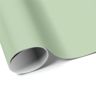 Papel De Presente Sage verde-minimalista natural sólido