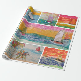 Papel De Presente Sailboat Assortment