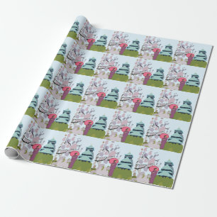 Papel De Presente Sakura Geisha Quimono Japão 