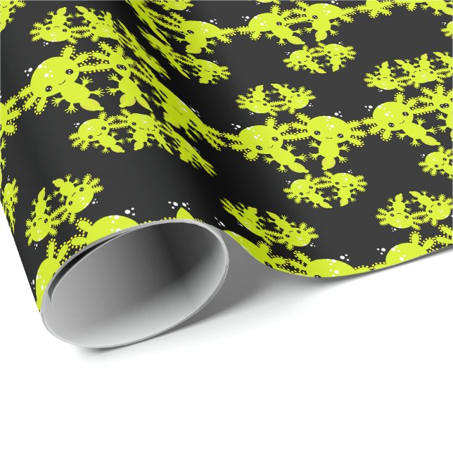 Papel De Presente Salamander Axototl exótico (Ponta do rolo)