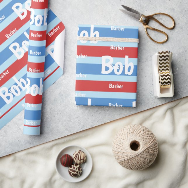Papel De Presente Salão de Beleza, Barbearia Barbeiro (Artesanato)