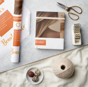 Papel De Presente Salão de Beleza, Sem Mais Pontas Duplas Marketing