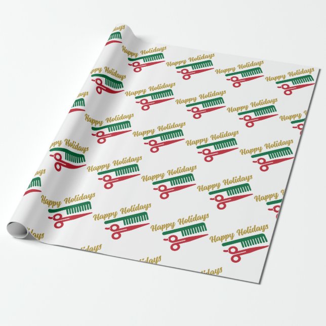 Papel De Presente Salão ou Stylist Natal (Desenrolado)