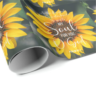 Papel De Presente Salmo 42:1 Como Deer Pants Sunflower Christian