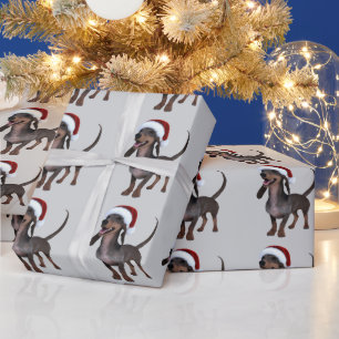 Papel De Presente Salsicha De Dachshund Pronta Para Feriados, Cão Co