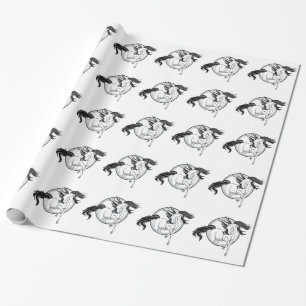 Papel De Presente Saltando ~ Cavalo e borboleta