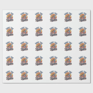 Papel De Presente Salvar As Tartarugas Camiseta De Tartaruga Marinha
