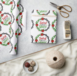 Papel De Presente Salvo por Sua Graça Terra de Natal